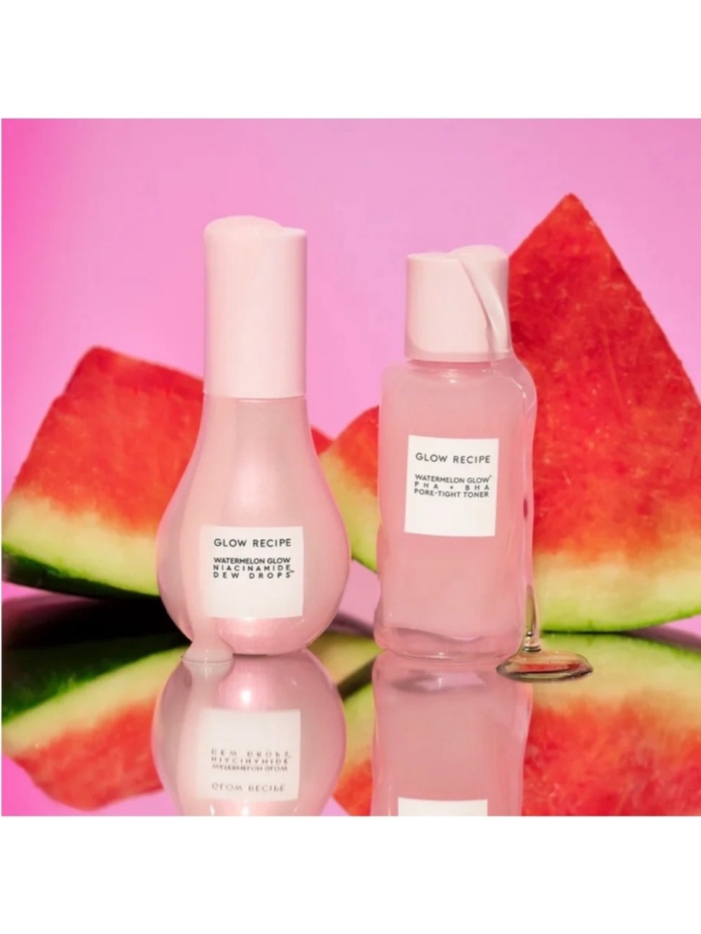 GLOW RECIPE GLASS SKIN ESSENTIALS DEW DROPS 40ml & PORE TIGHT TONER 40ml